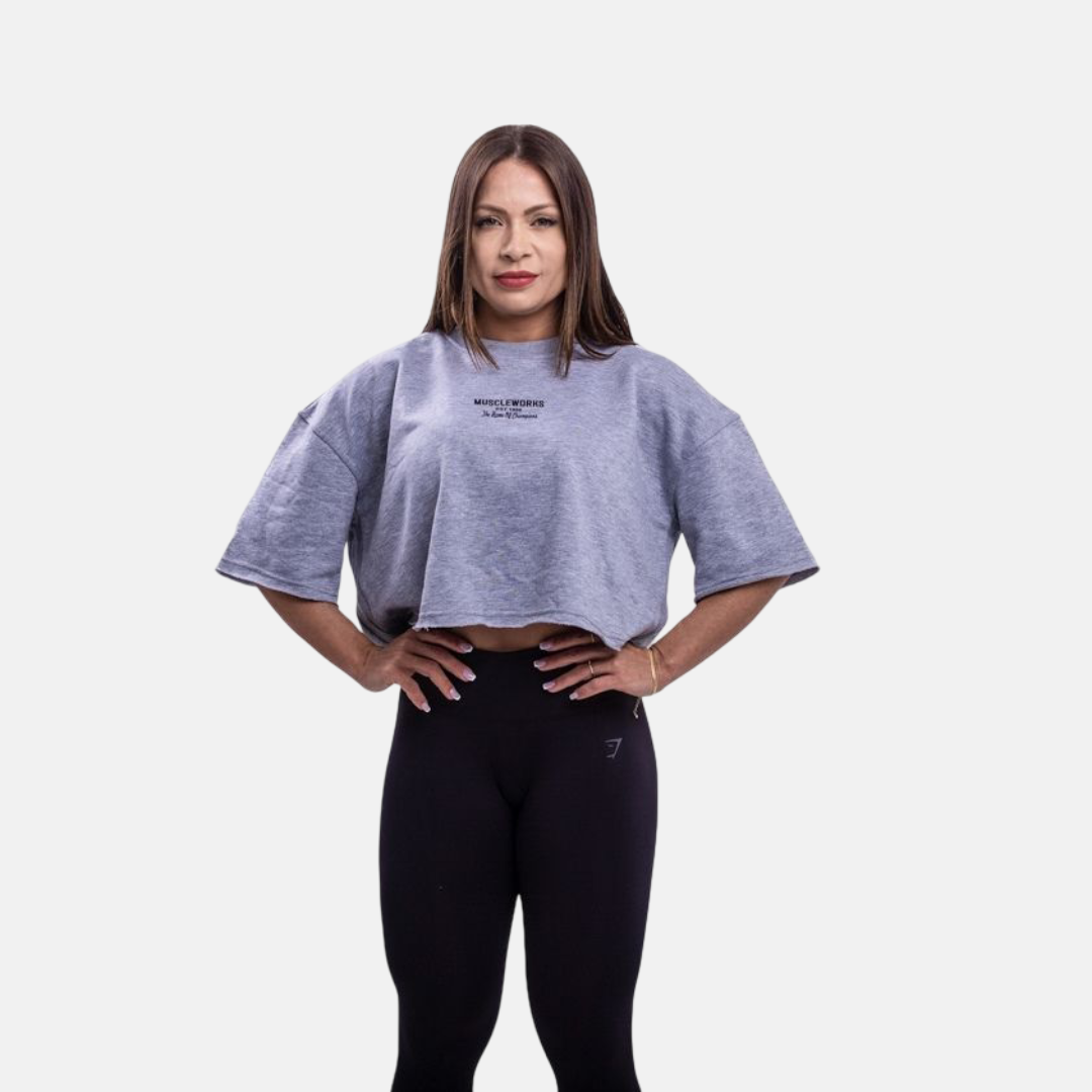 MW Oversized Cropped Flutter-Sleeve