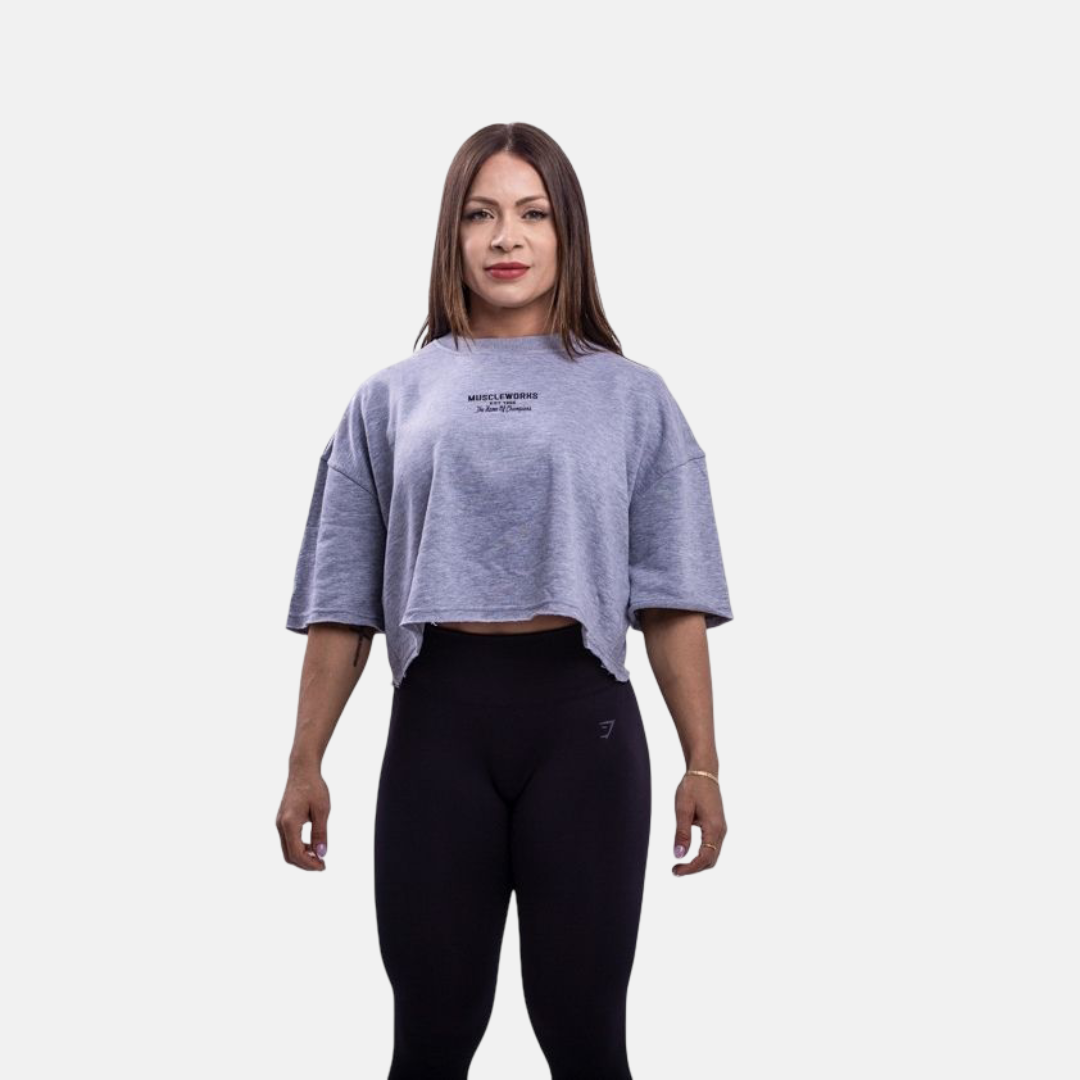 MW Oversized Cropped Flutter-Sleeve