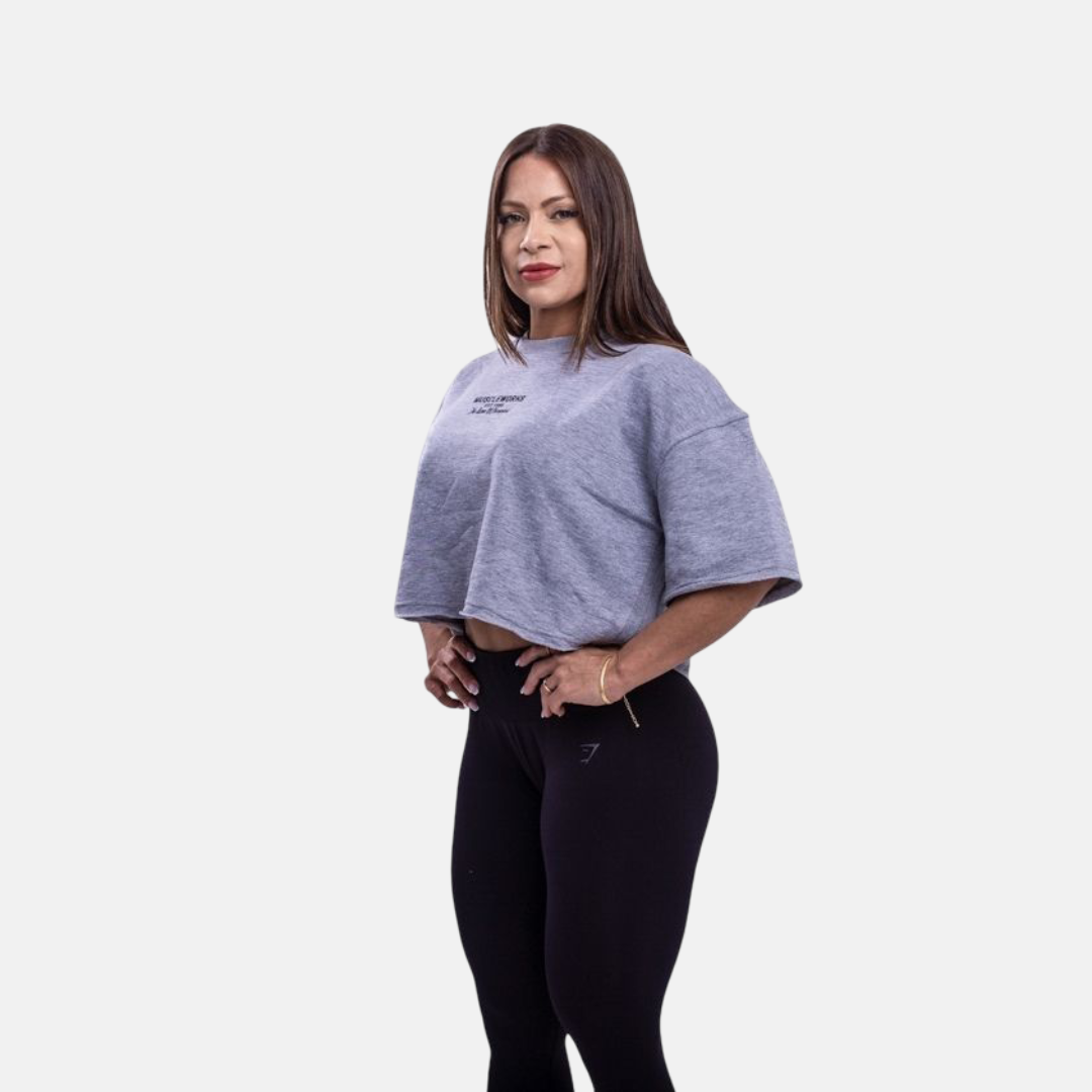 MW Oversized Cropped Flutter-Sleeve