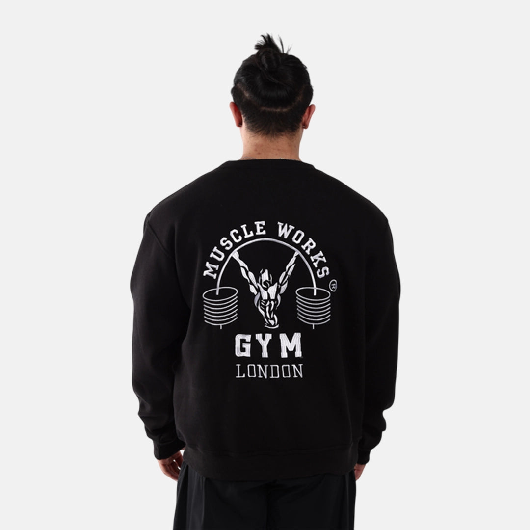 MW Crew Neck Black With White