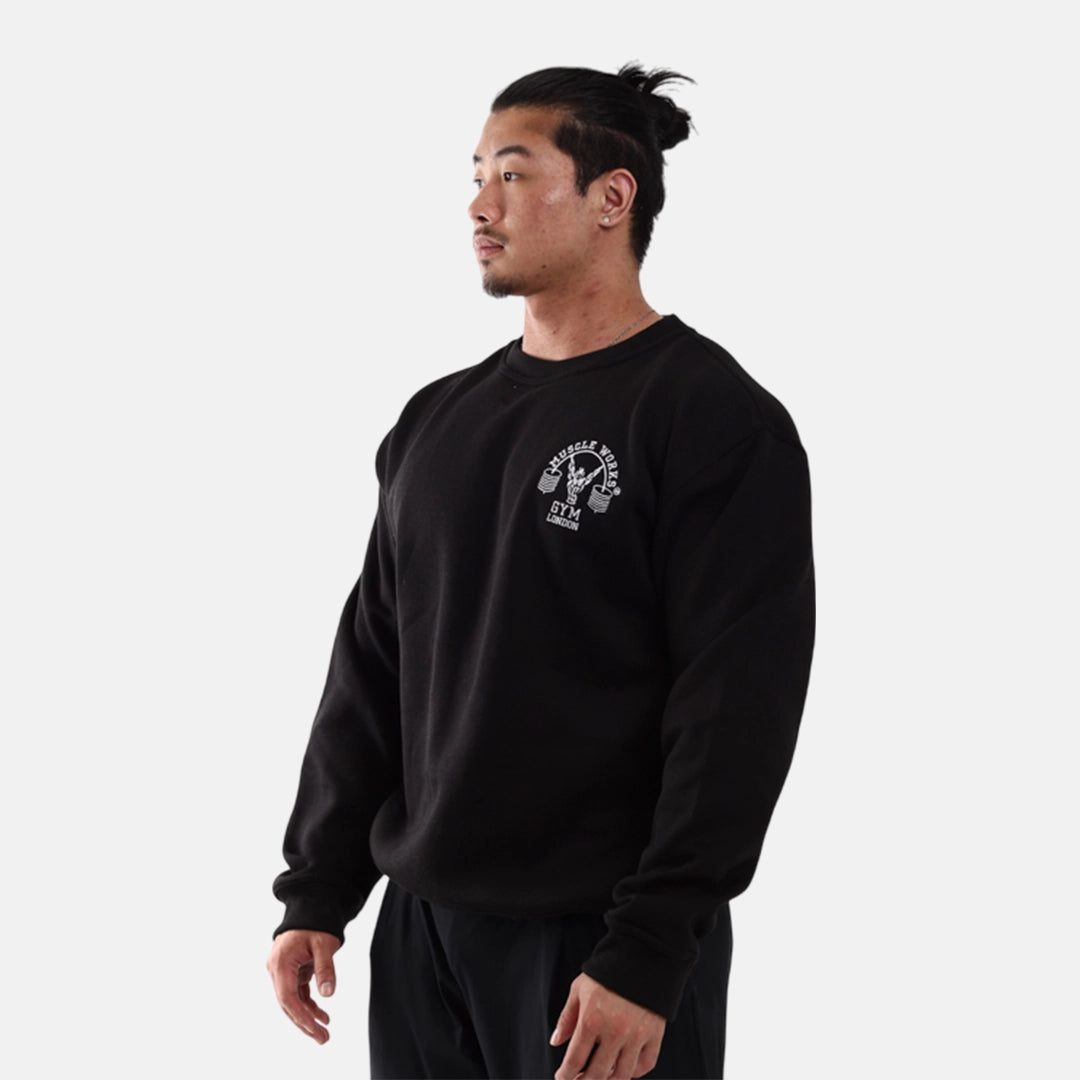 MW Crew Neck Black With White