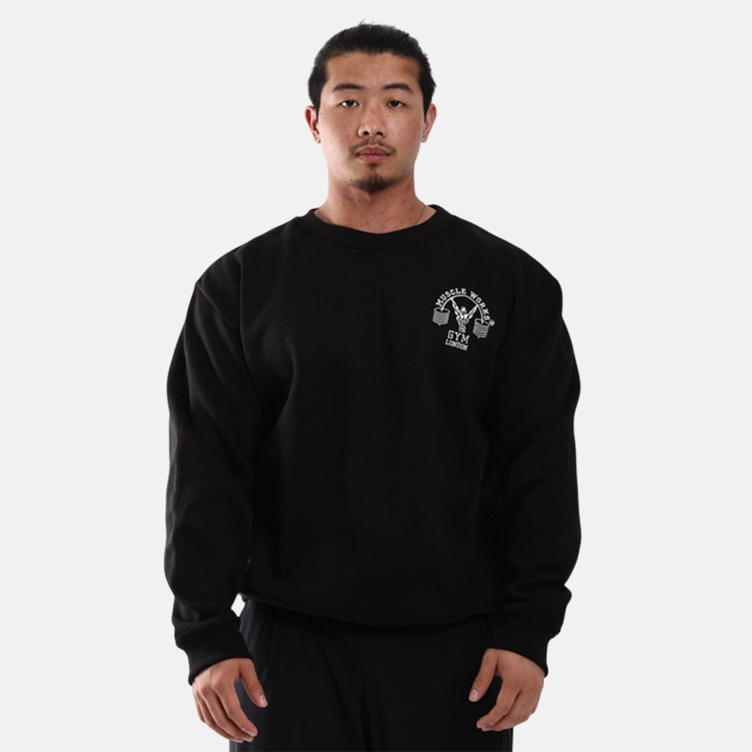 MW Crew Neck Black With White