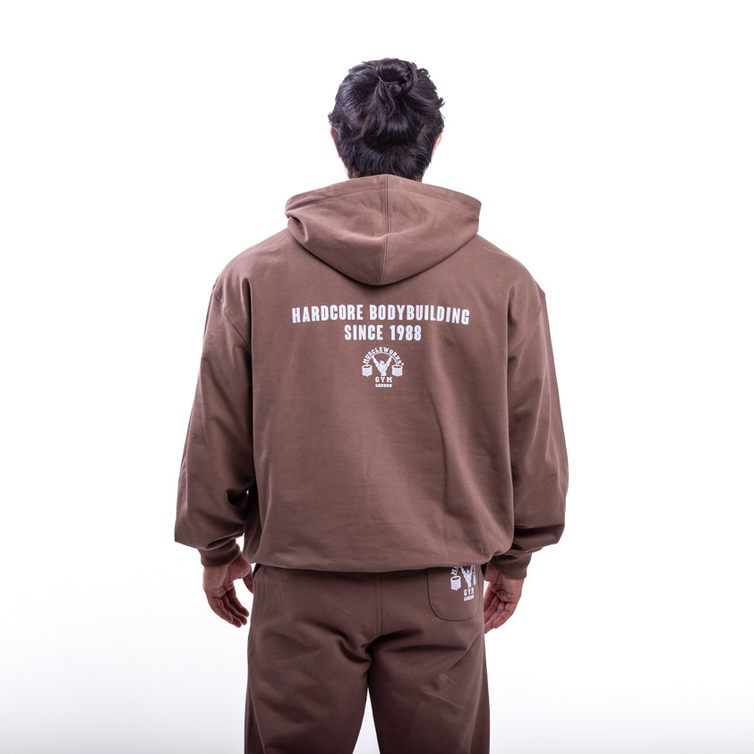 MW Oversized 100% Cotton Hoodie Brown