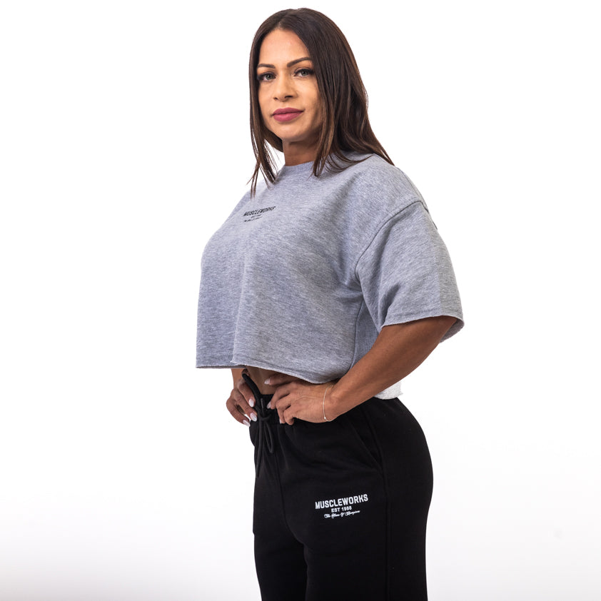 MW Zena Cropped T-Shirt Grey
