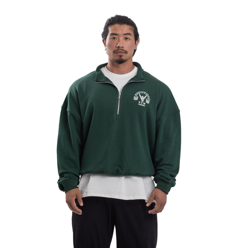MW Quarter Zip Sweatshirt Forest Green
