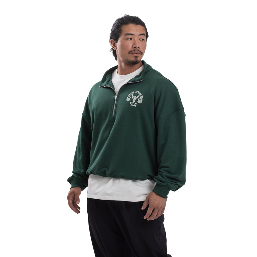 MW Quarter Zip Sweatshirt Forest Green