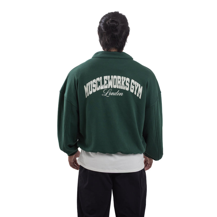 MW Quarter Zip Sweatshirt Forest Green