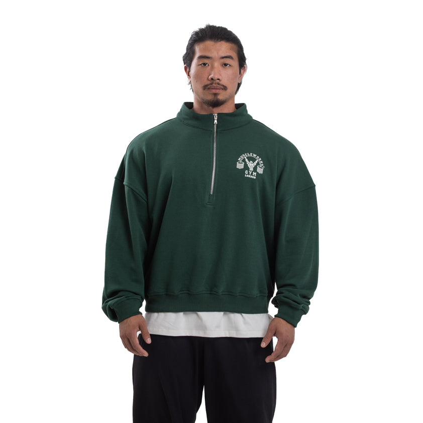MW Quarter Zip Sweatshirt Forest Green