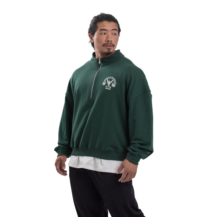 MW Quarter Zip Sweatshirt Forest Green