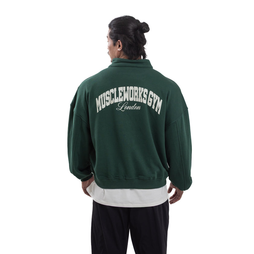 MW Quarter Zip Sweatshirt Forest Green