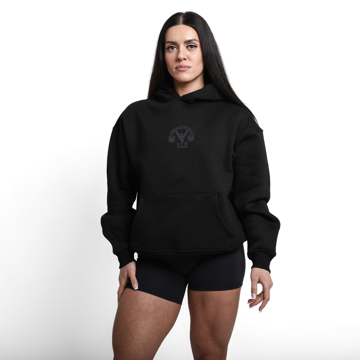 MW Oversized Boxy Hoodie Black V3