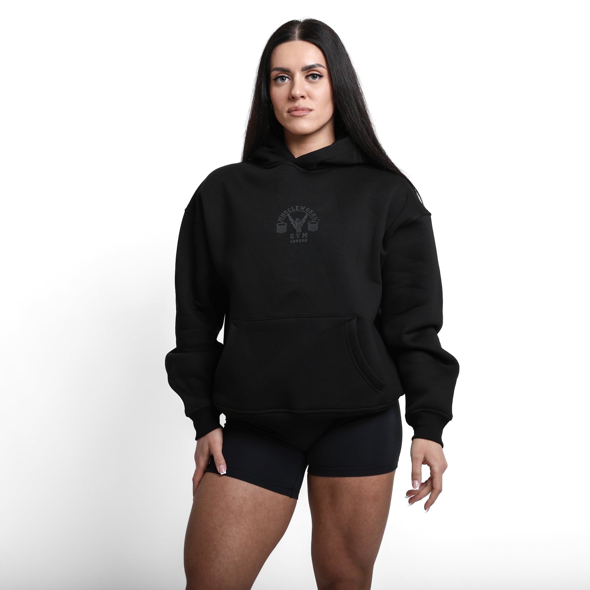 MW Oversized Boxy Hoodie Black V3