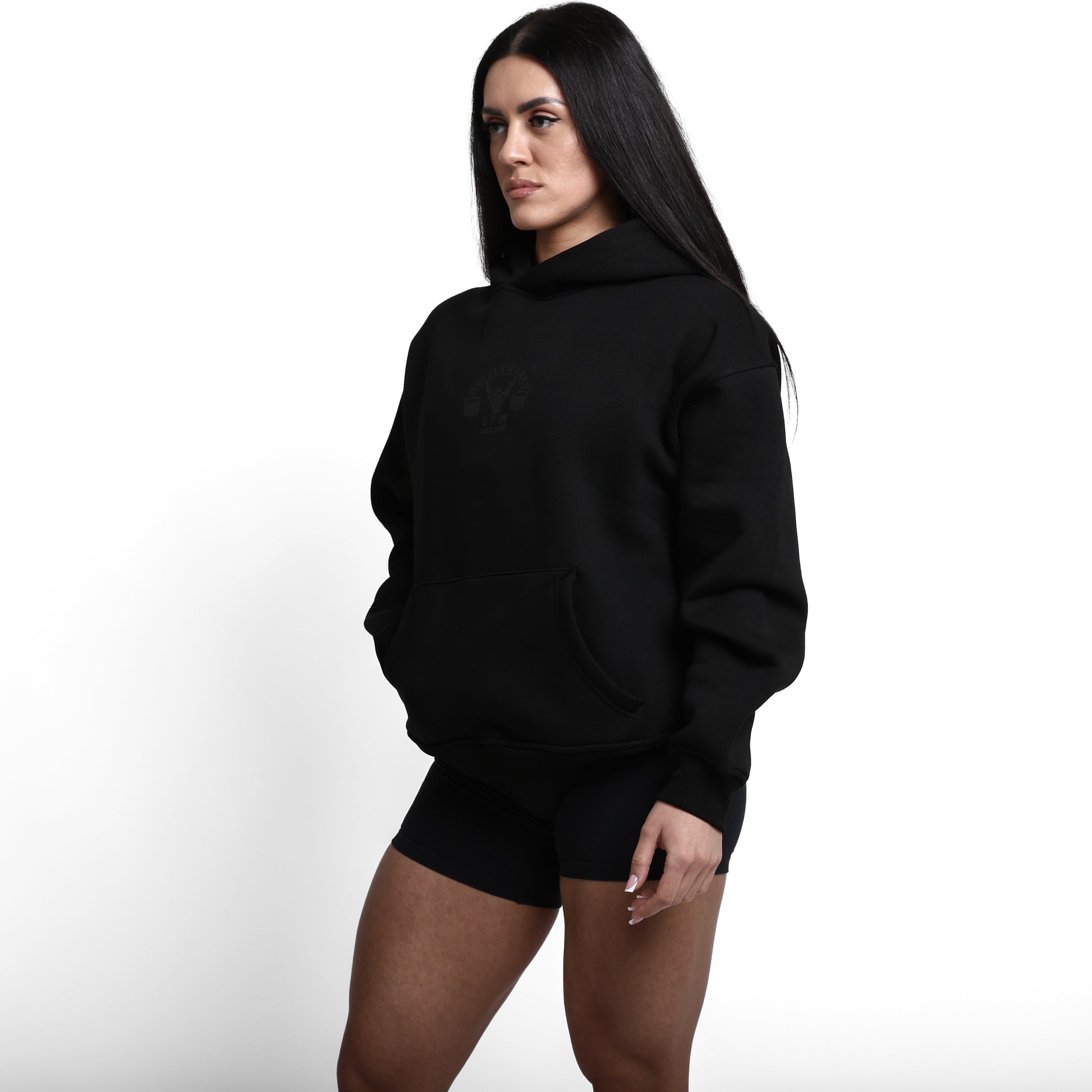 MW Oversized Boxy Hoodie Black V3
