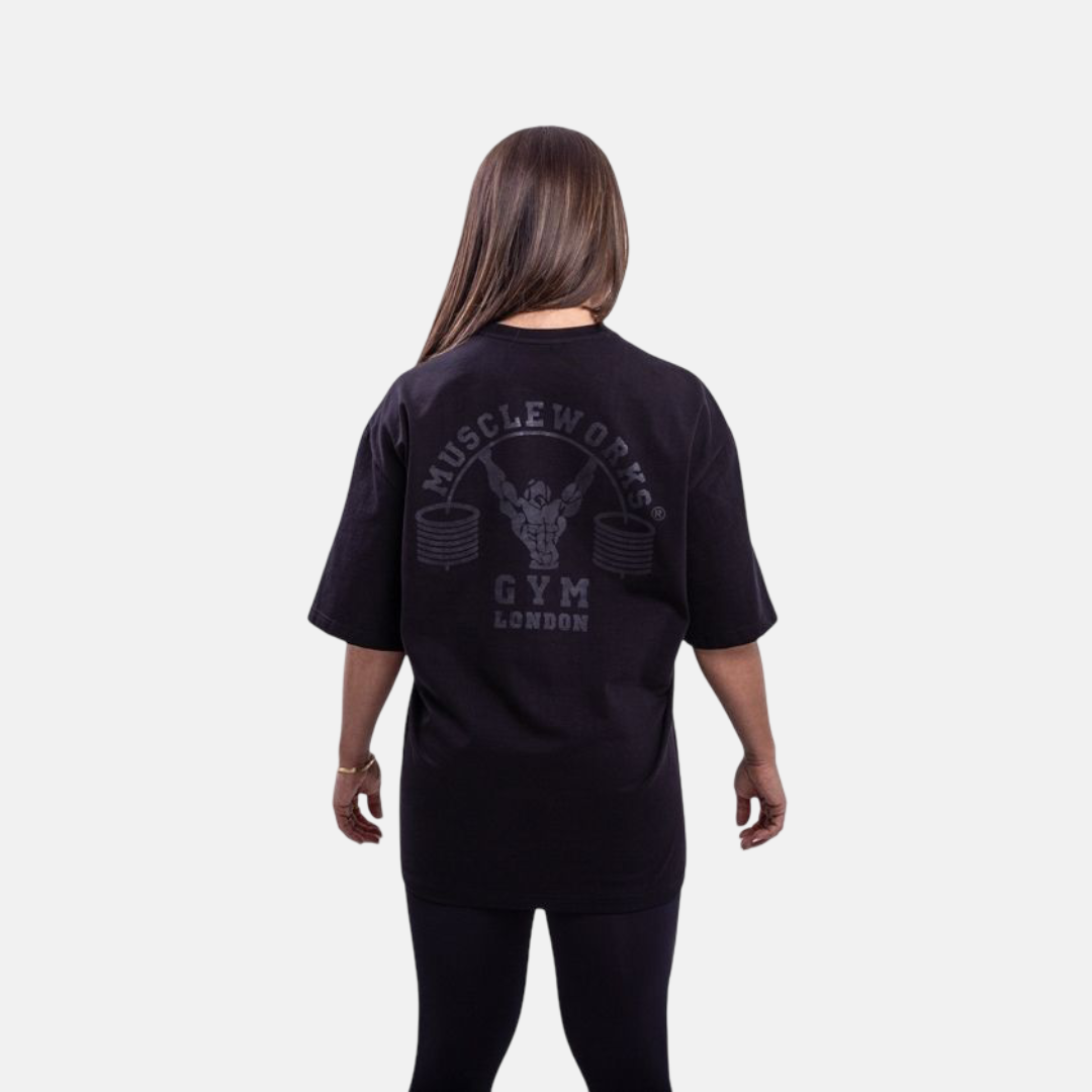 MW Oversized Black On Black T-Shirt