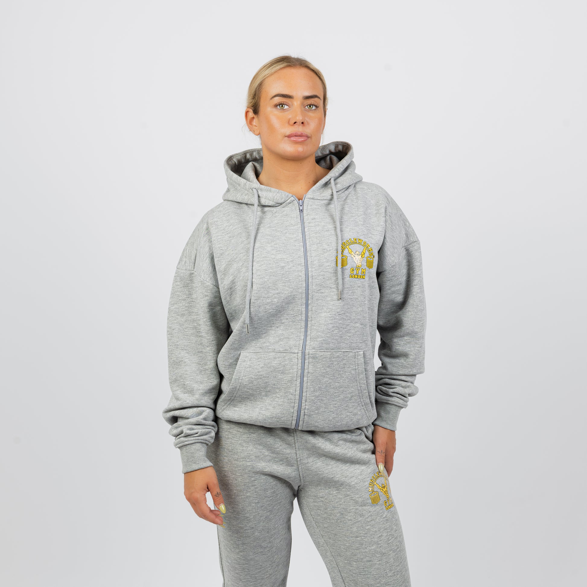 MW Women’s Oversized Zip Hoodie Grey Marl