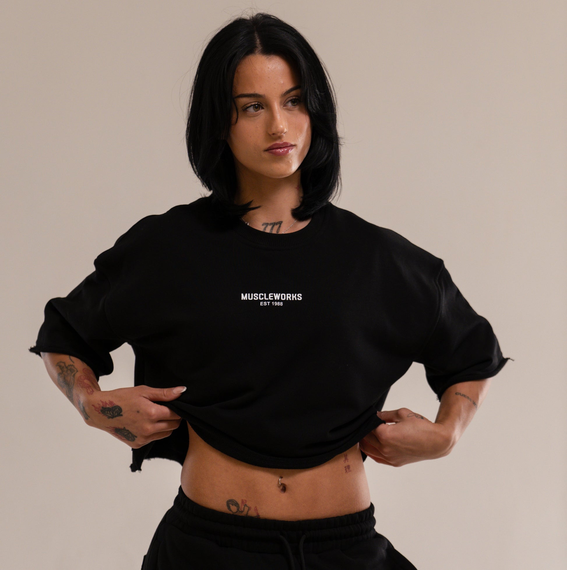 MW Zena Cropped Top Black