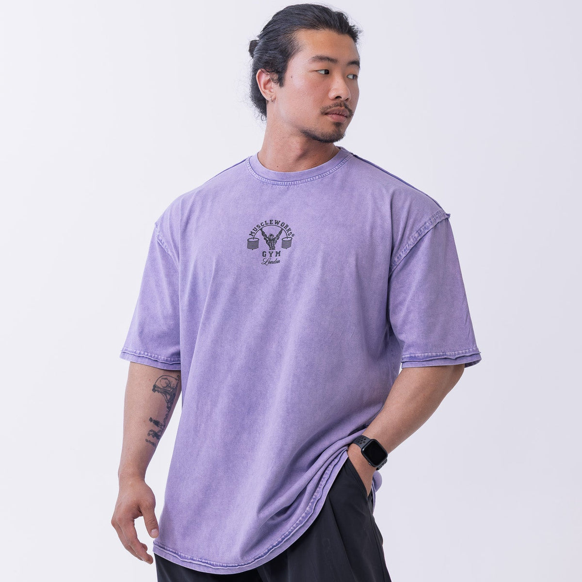 MW Oversized Washed Lavender T-Shirt