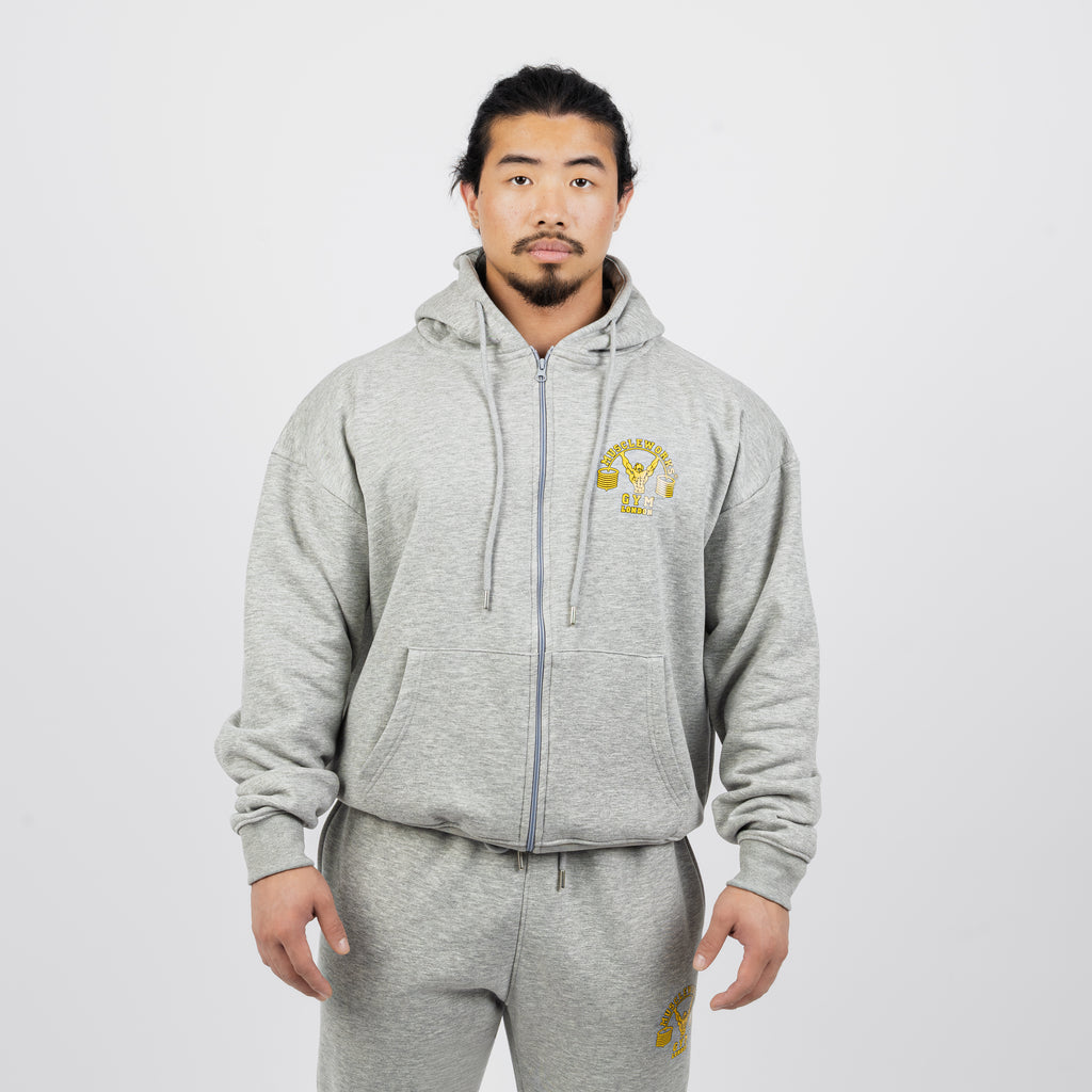 MW Oversized Zip Hoodie Grey Marl