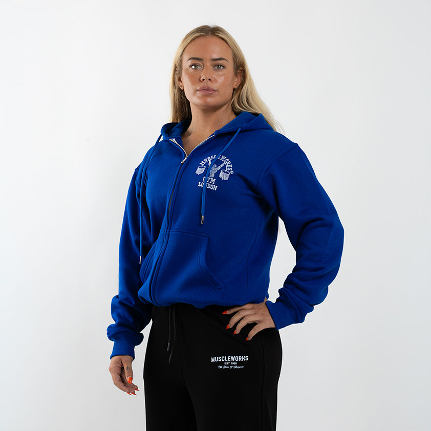 MW Zip Up Hoodie Royal Blue