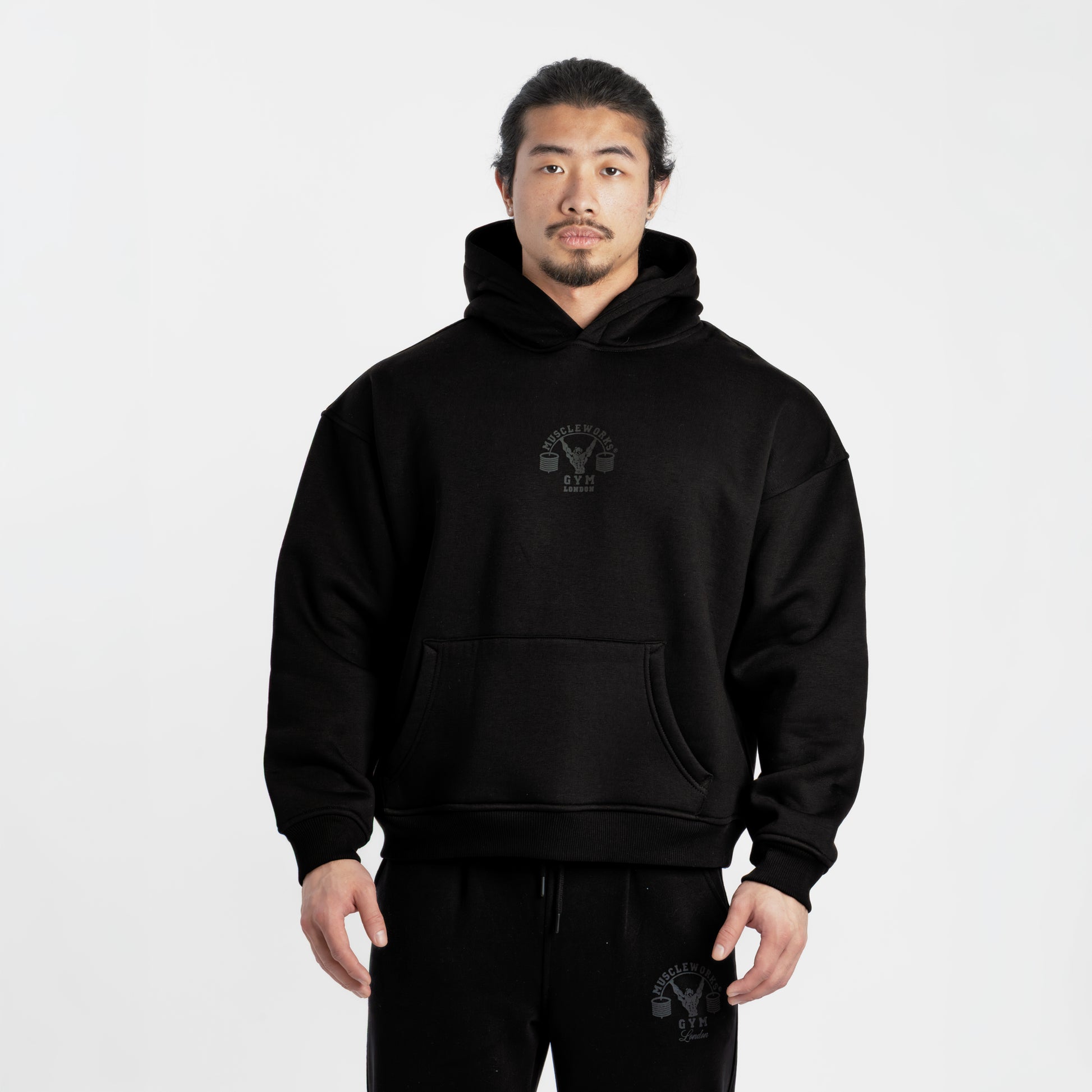 MW Oversized Boxy Hoodie Black V3