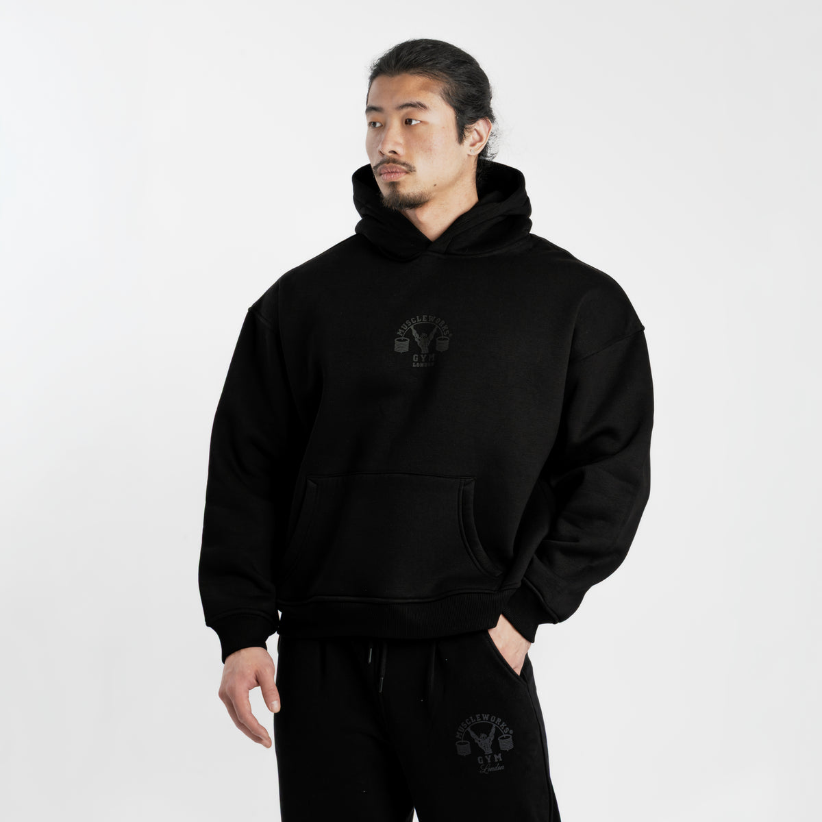 MW Oversized Boxy Hoodie Black V3