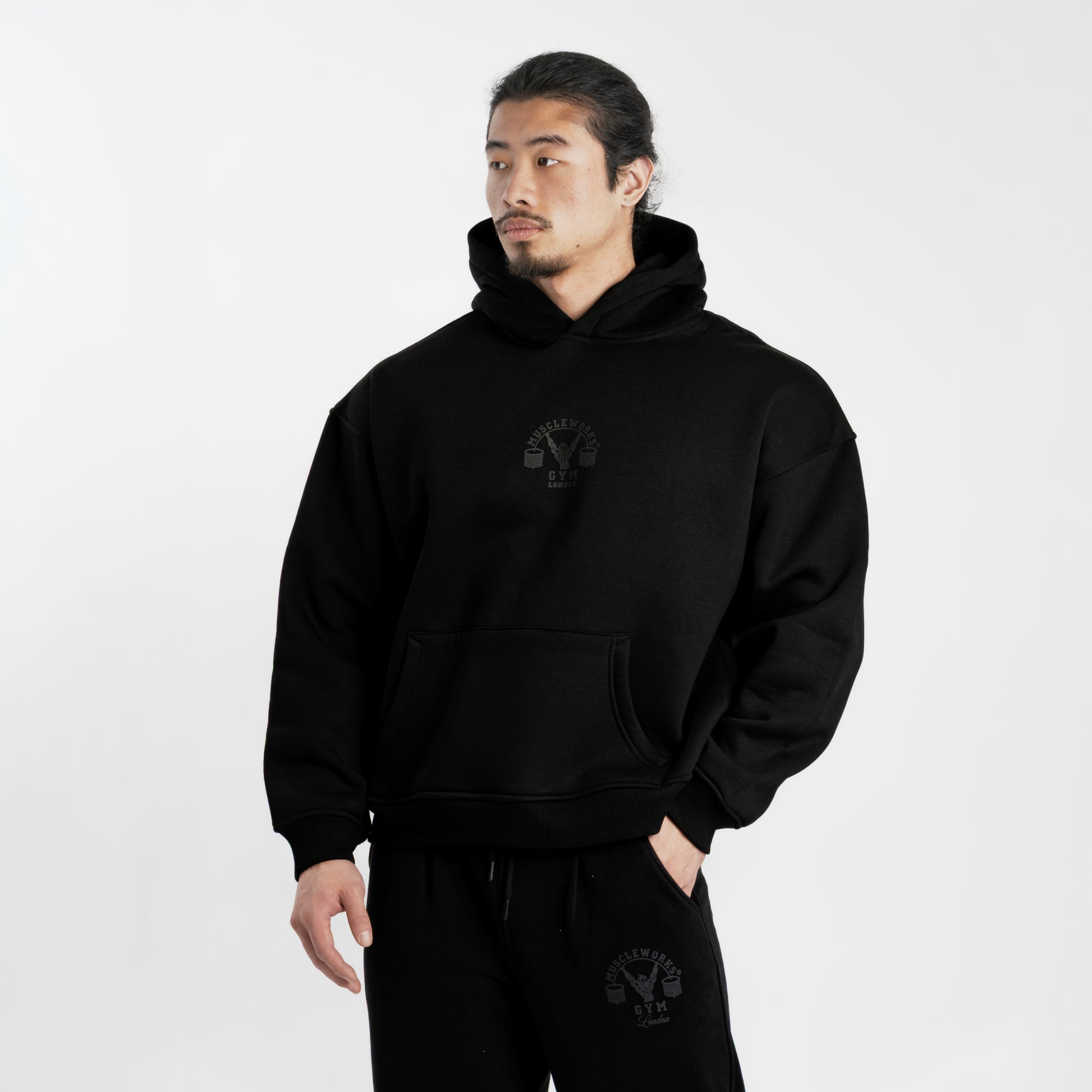 MW Oversized Boxy Hoodie Black V3