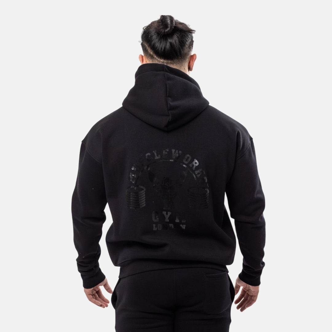 MW Oversized Zip Hoodie Black