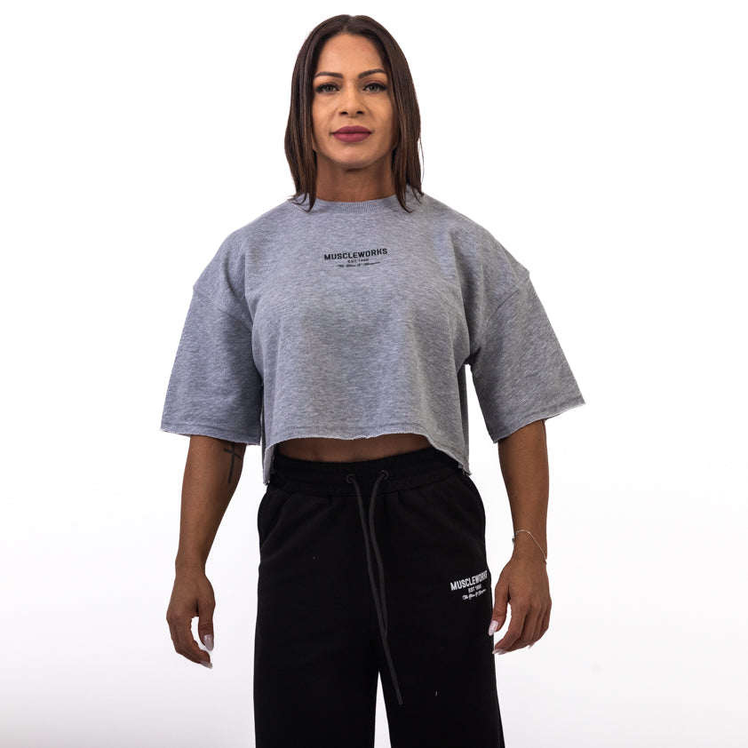 MW Zena Cropped T-Shirt Grey