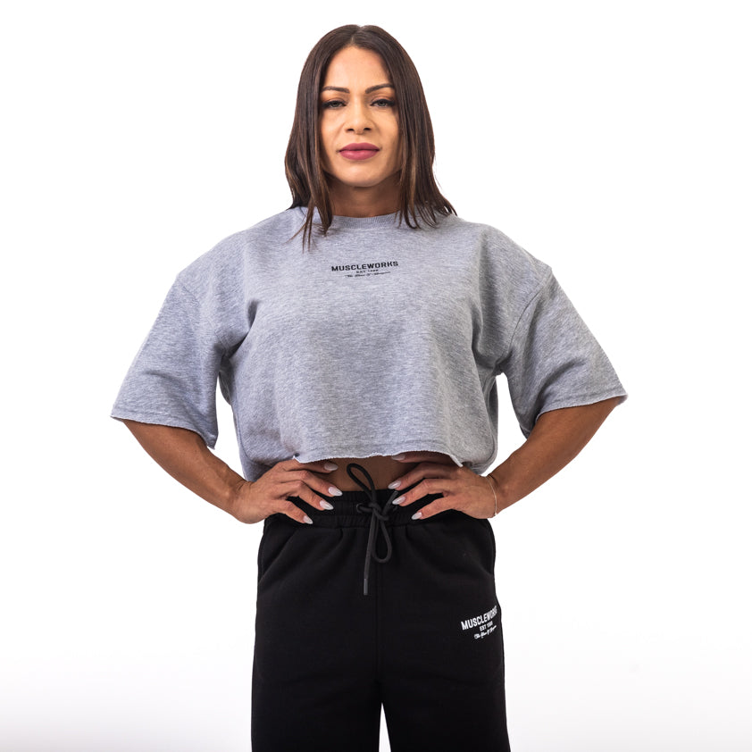 MW Zena Cropped T-Shirt Grey