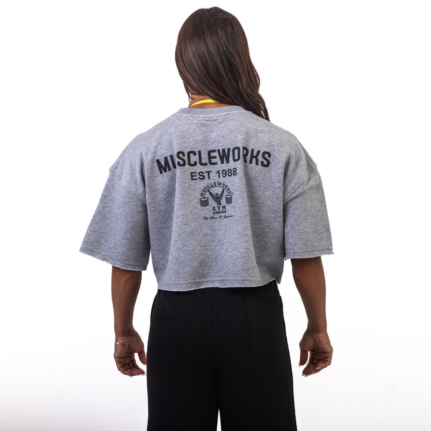 MW Zena Cropped T-Shirt Grey