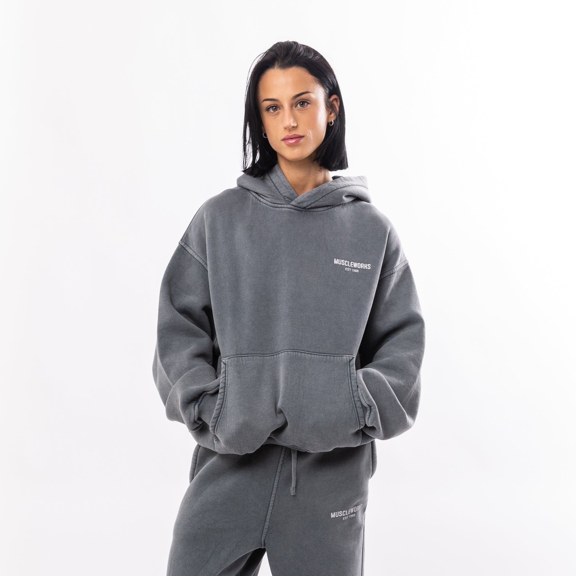 MW Oversize Vintage Washed Hoodie