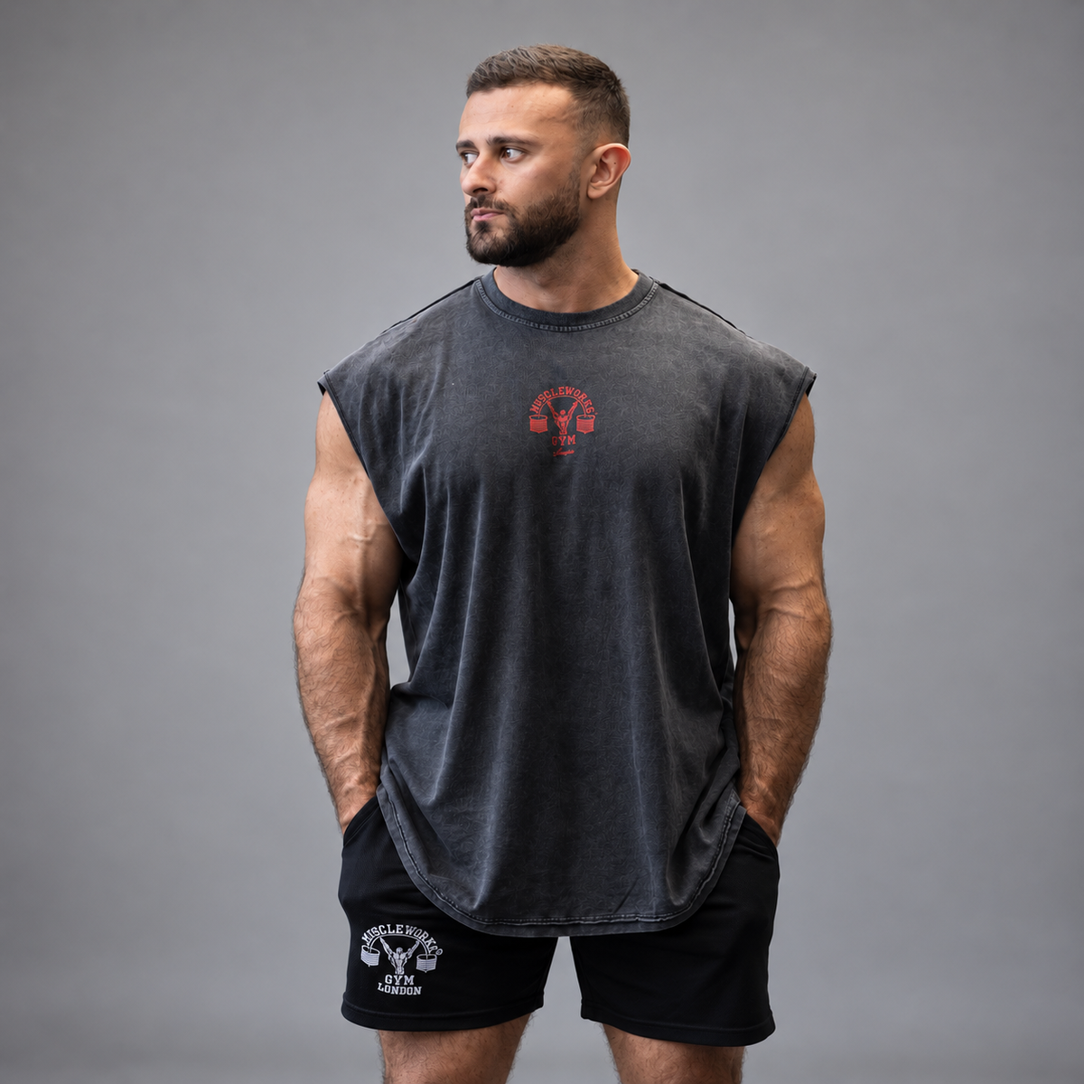 MW Oversized Washed Grey Active T-Shirt