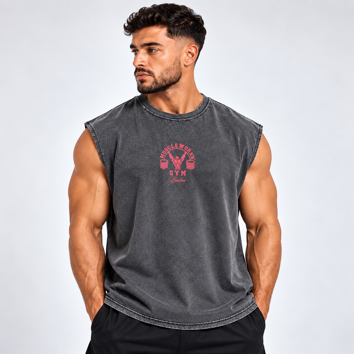 MW Oversized Washed Grey Active T-Shirt