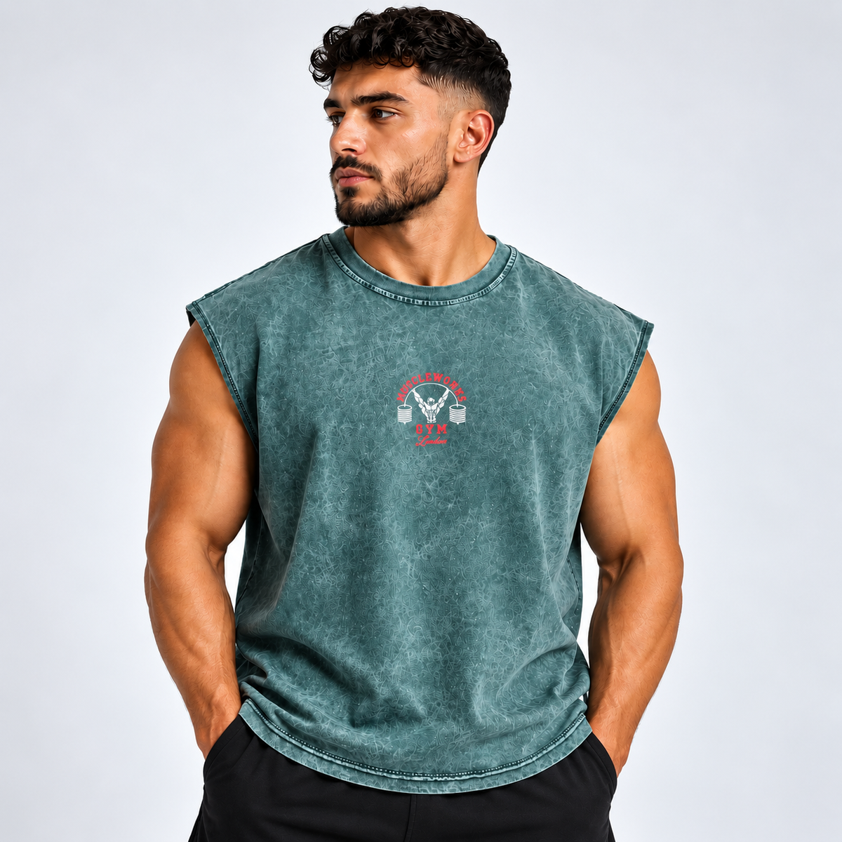 MW Oversized Washed Green Active T-Shirt