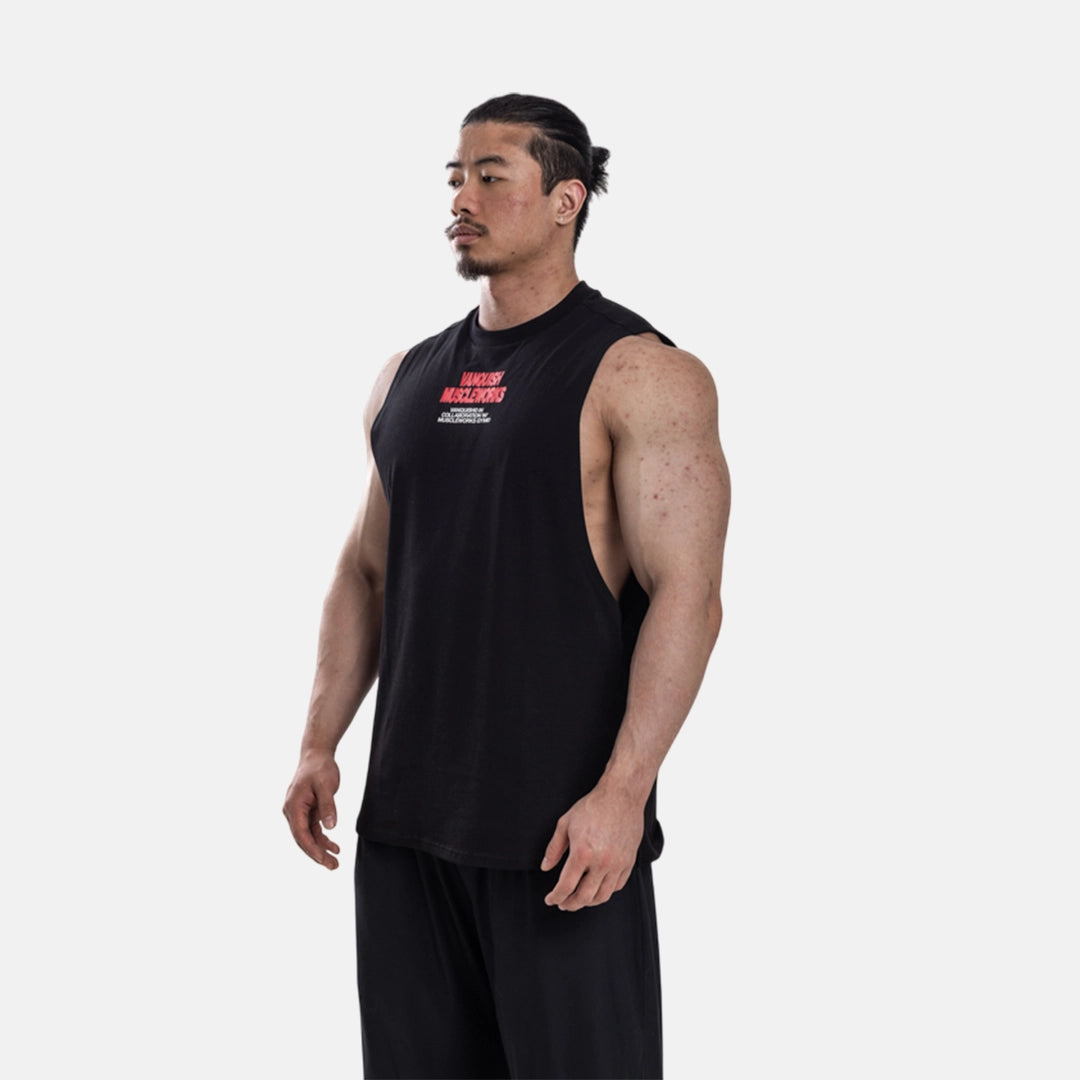 Vanquish X Muscleworks Black Sleeveless T-Shirt