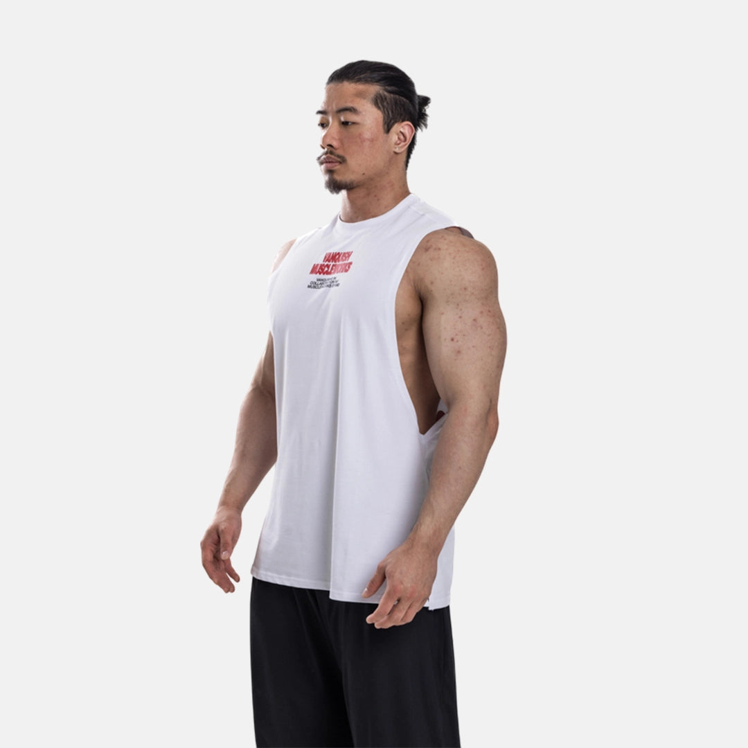 Vanquish X Muscleworks White Sleeveless T-Shirt