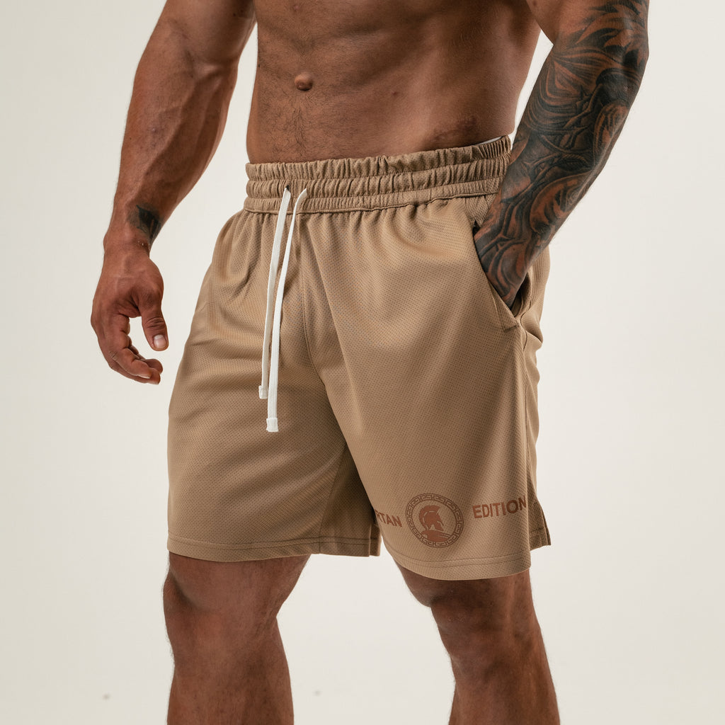MW Spartan Edition Mesh Shorts Beige
