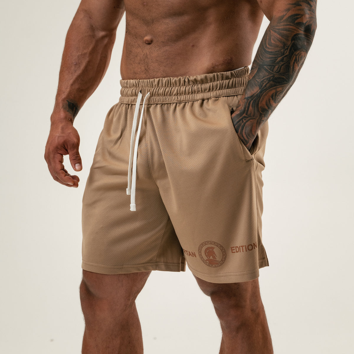 MW Spartan Edition Mesh Shorts Beige