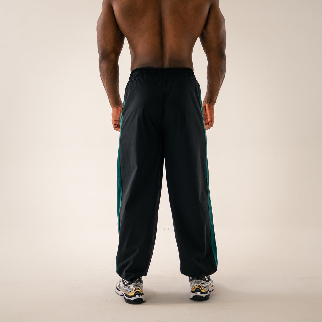 MW Retro Track Joggers - Black / Heritage Green
