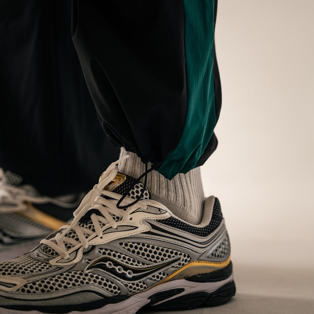 MW Retro Track Joggers - Black / Heritage Green