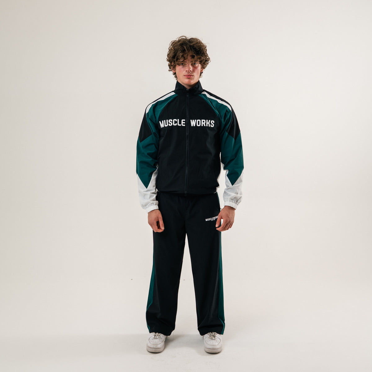 MW Retro Track Jacket — Black / Heritage Green