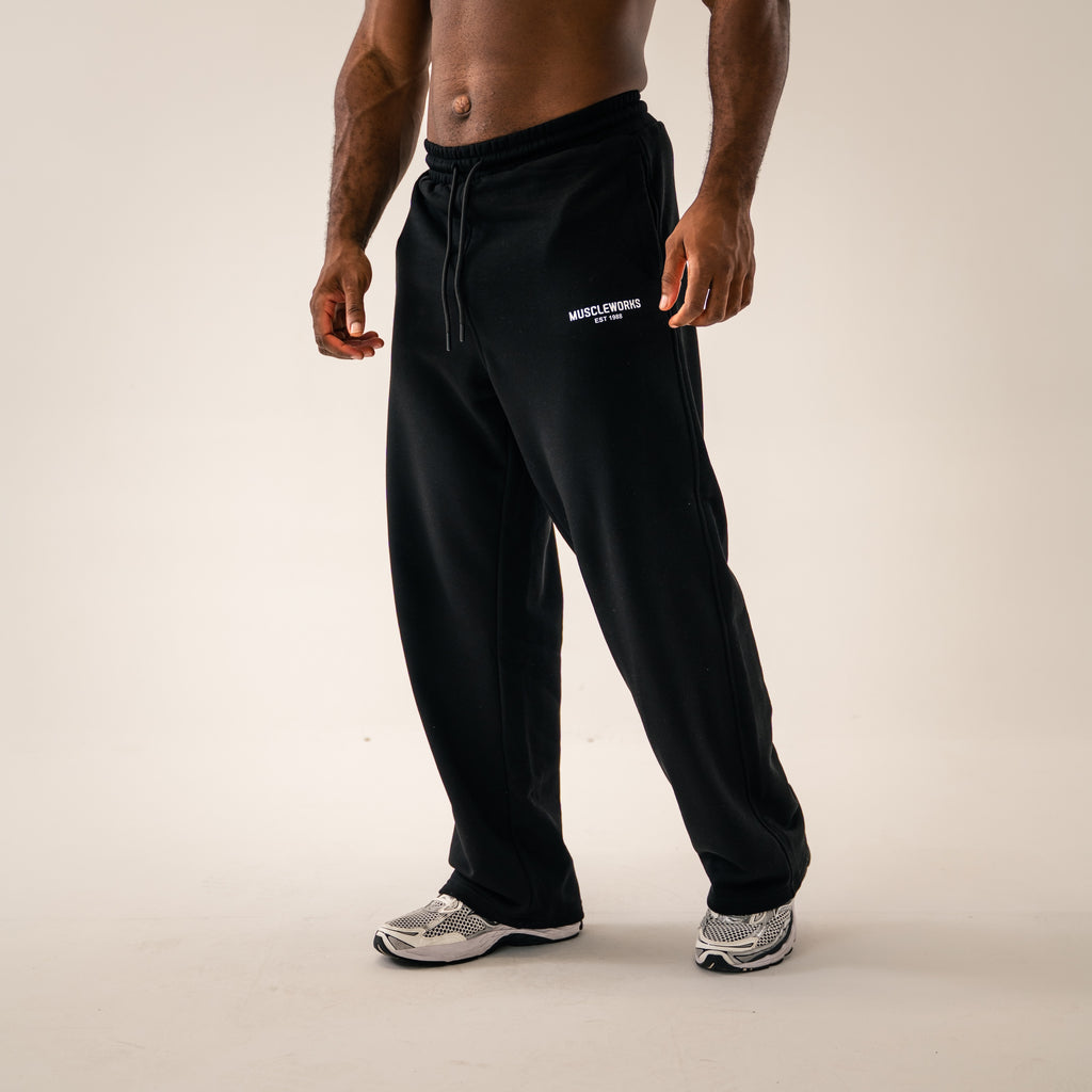 MW Wide Leg Sweatpants Black