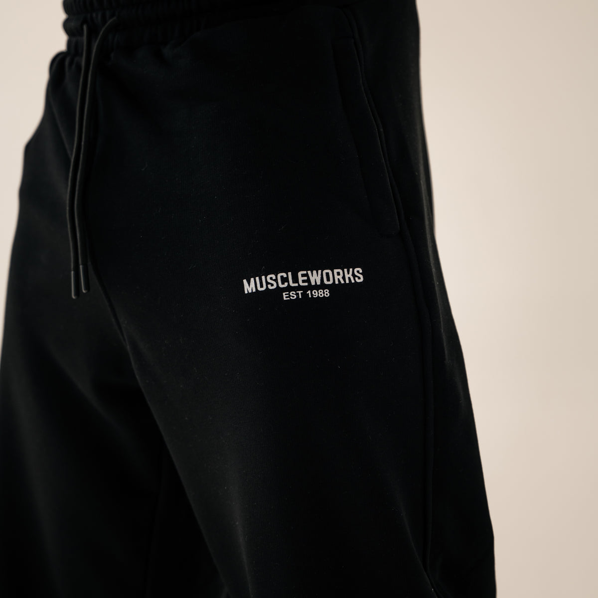 MW Wide Leg Sweatpants Black