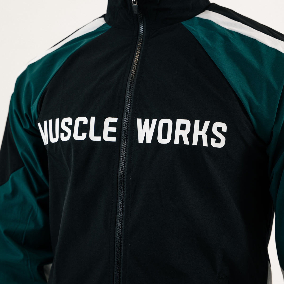 MW Retro Track Jacket — Black / Heritage Green