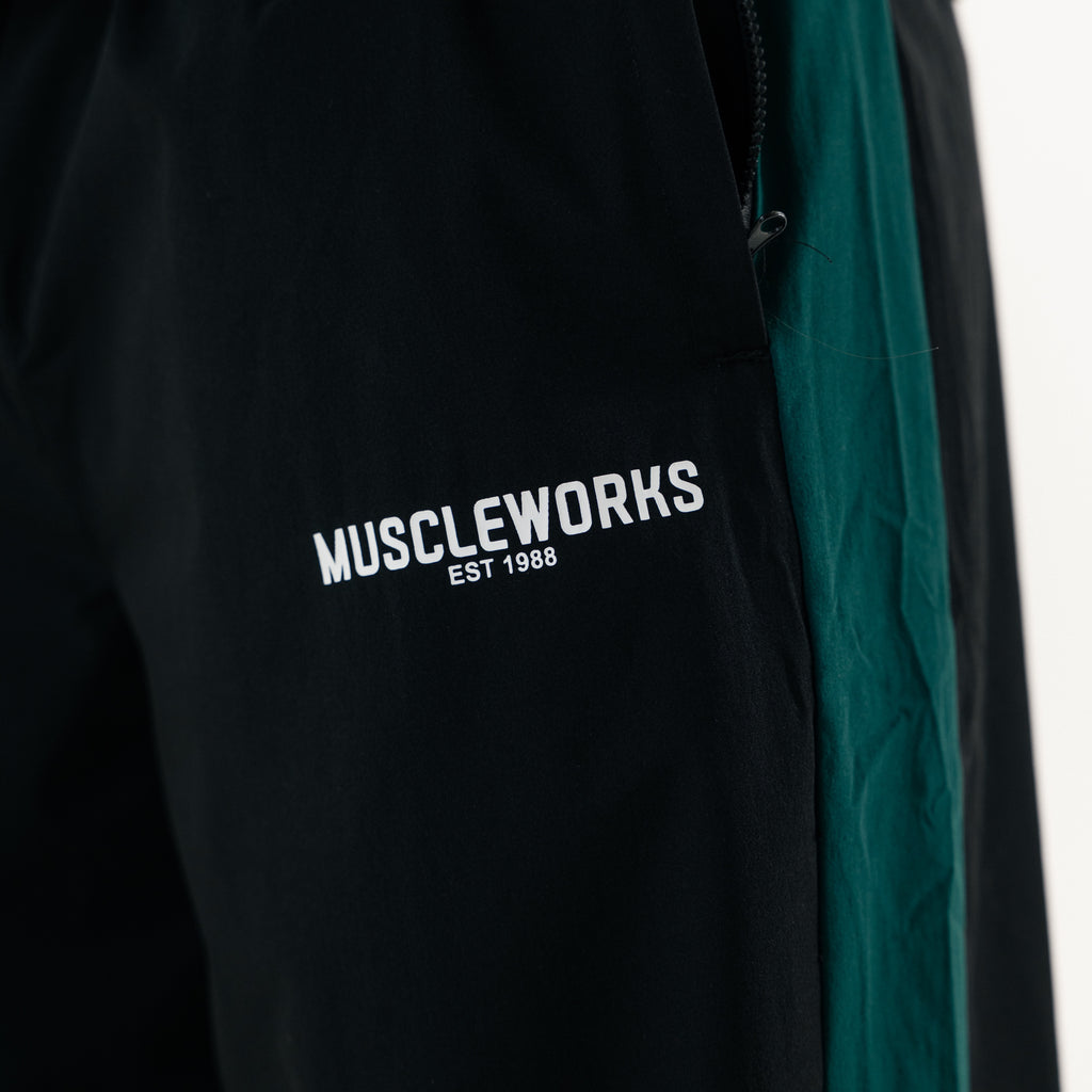 MW Retro Track Joggers - Black / Heritage Green