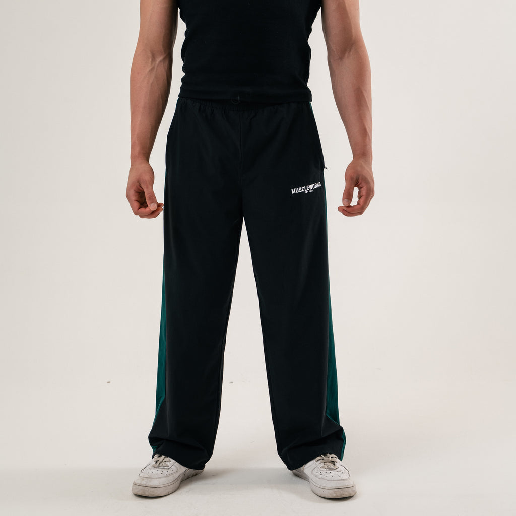 MW Retro Track Joggers - Black / Heritage Green