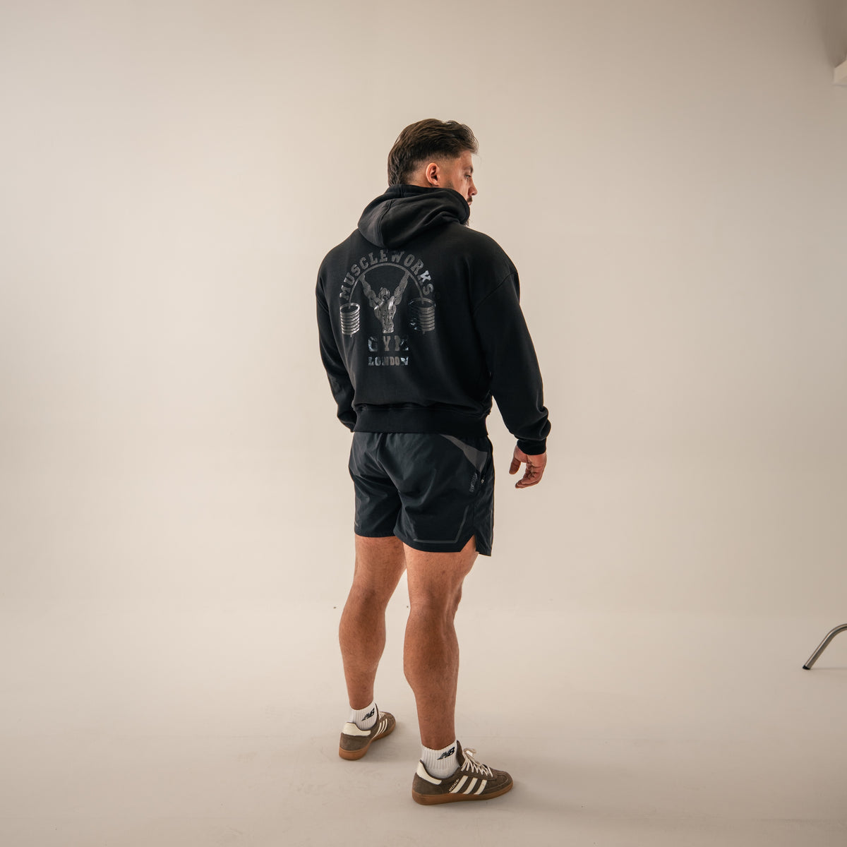 MW Oversized Zip Hoodie Black