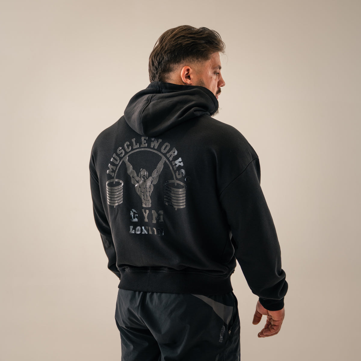 MW Oversized Zip Hoodie Black