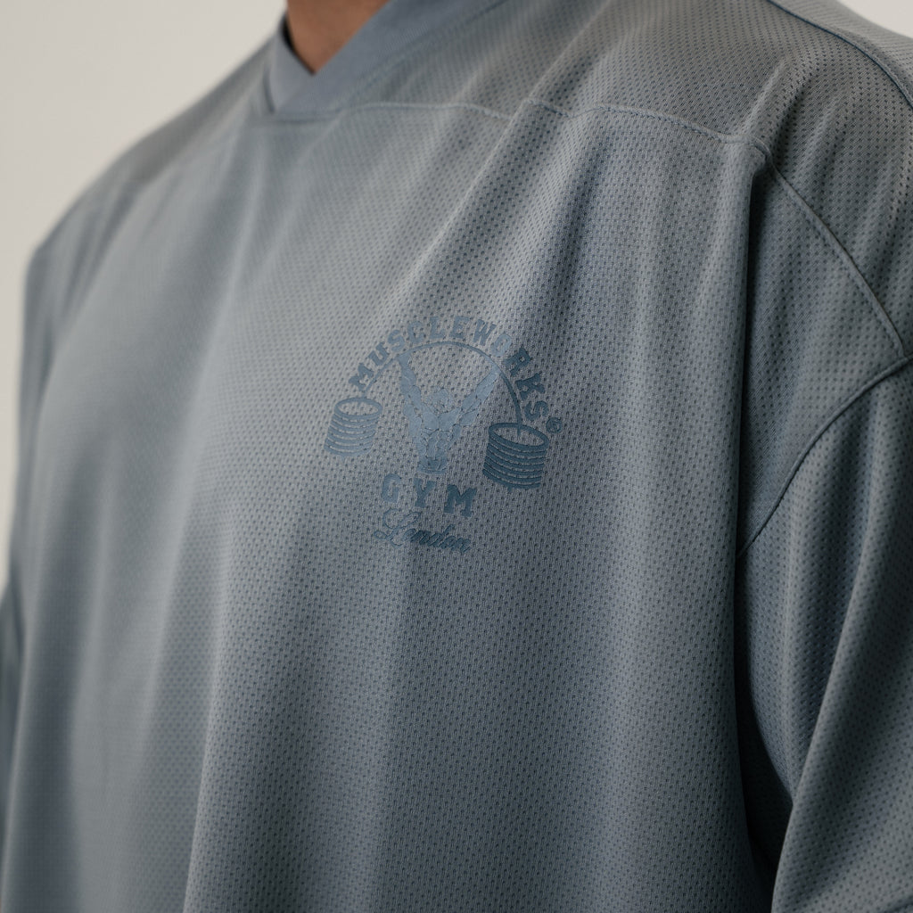 MW Spartan Edition Mesh Oversized T-Shirt – Steel Grey