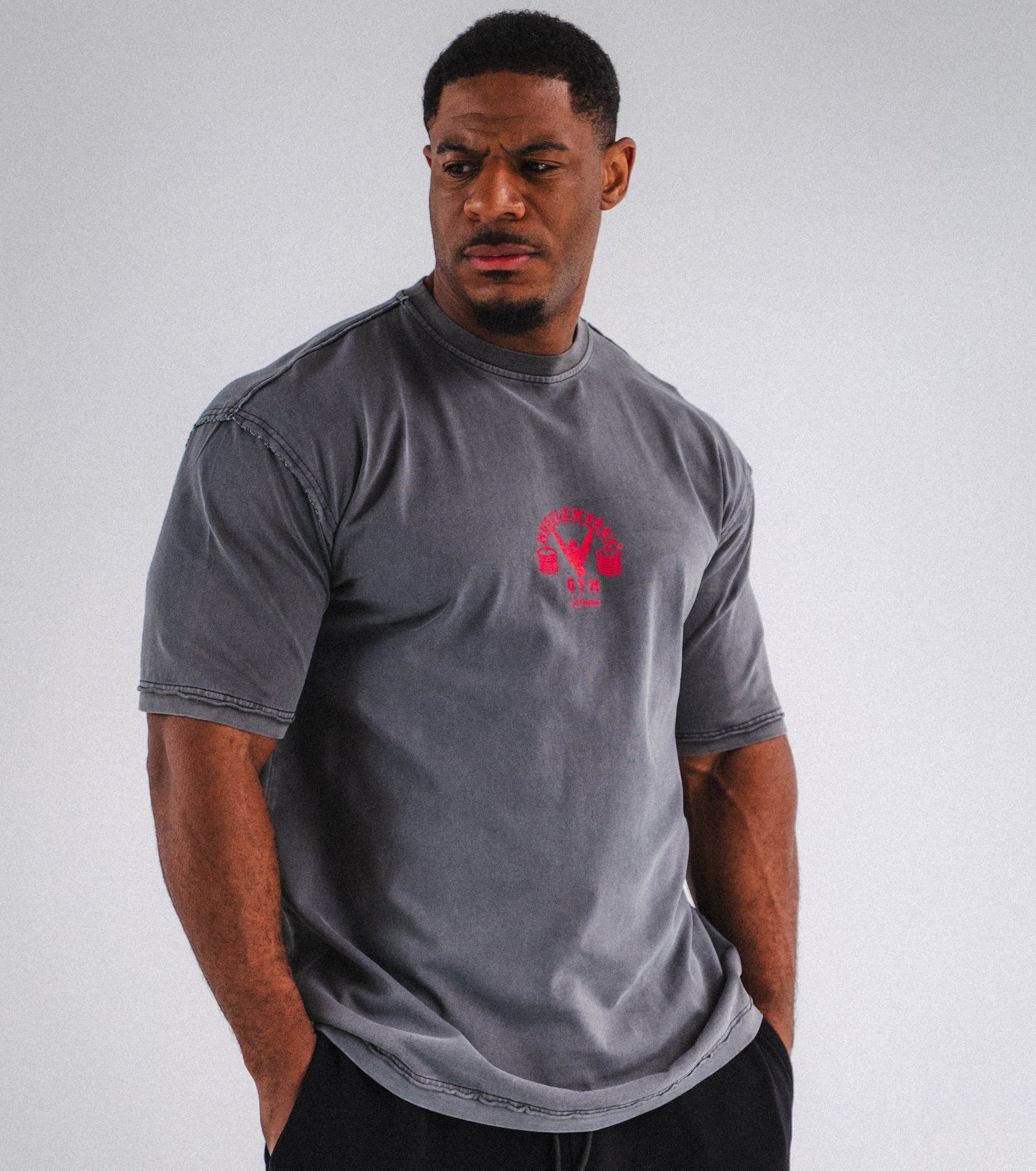 MW Oversized Washed Grey T-Shirt